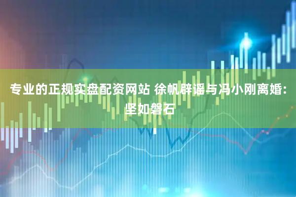 专业的正规实盘配资网站 徐帆辟谣与冯小刚离婚: 坚如磐石